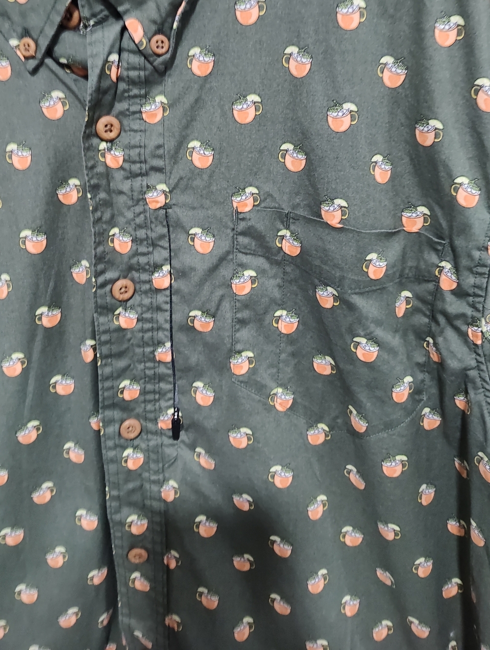 Duluth Trading Co Untucked Moscow Mule Long Sleeve Button Shirt Men's Large - Picture 2 of 8